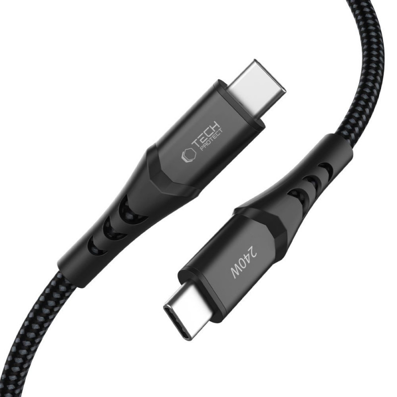 Tech-Protect Ultraboost UB11T USB-C to USB-C Cable PD 240W, 100 cm, Black