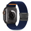 Tech-Protect Nylon Clasp Watch Strap for Apple Watch 6 / 7 / 8 / 9 / 10 / SE / Ultra 1 / 2 44/45/46/49 mm, Navy