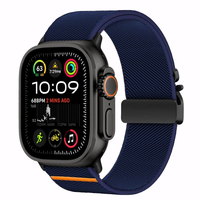Tech-Protect Nylon Clasp Watch Strap for Apple Watch 6 / 7 / 8 / 9 / 10 / SE / Ultra 1 / 2 44/45/46/49 mm, Navy