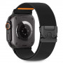 Tech-Protect Nylon Clasp Watch Strap for Apple Watch 6 / 7 / 8 / 9 / 10 / SE / Ultra 1 / 2 44/45/46/49 mm, Black