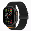 Tech-Protect Nylon Clasp Watch Strap for Apple Watch 6 / 7 / 8 / 9 / 10 / SE / Ultra 1 / 2 44/45/46/49 mm, Black