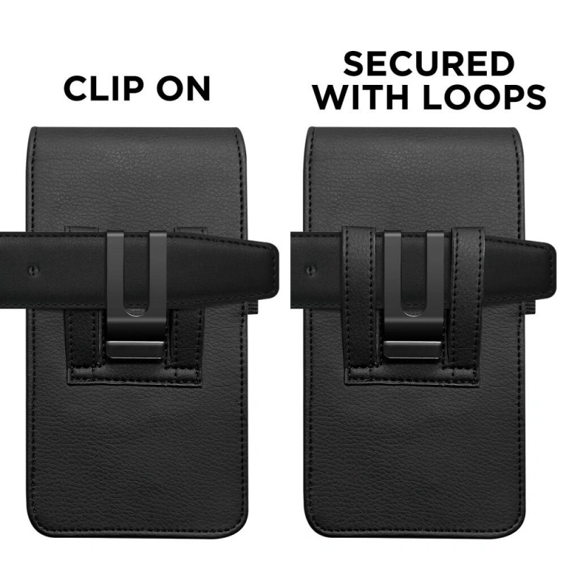 Tech-Protect SM75 Universal Phone Holster Pouch for 5.8-6.8 Inch Smartphones, Black