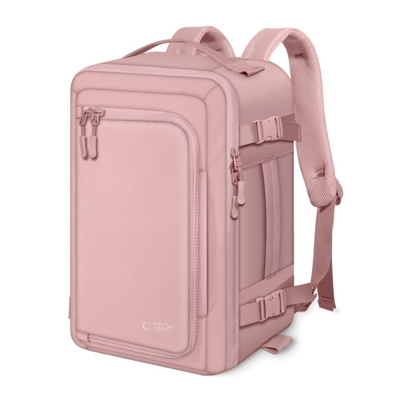 Tech-Protect Defender S50 Ryanair & Wizzair Travel Laptop Cabin Backpack, 20 L, 40x20x25 cm, Dusty Pink