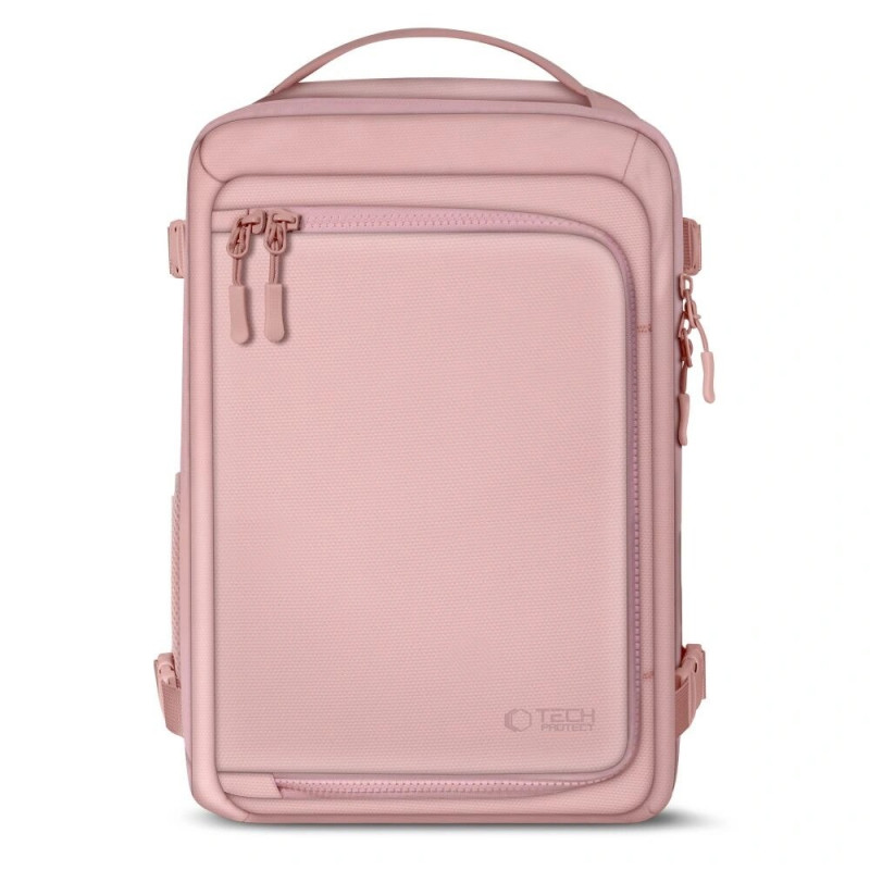 Tech-Protect Defender S50 Ryanair & Wizzair Travel Laptop Cabin Backpack, 20 L, 40x20x25 cm, Dusty Pink