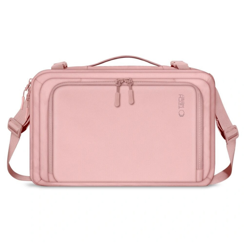 Tech-Protect Defender S50 Ryanair & Wizzair Travel Laptop Cabin Backpack, 20 L, 40x20x25 cm, Dusty Pink