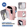 Tech-Protect Defender S50 Ryanair & Wizzair Travel Laptop Cabin Backpack, 20 L, 40x20x25 cm, Dusty Pink
