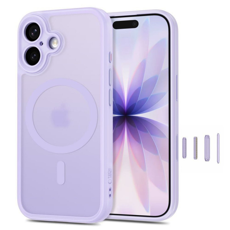 Tech-Protect MagPeak MagSafe CC Case for Apple iPhone 17, Matte Lavender