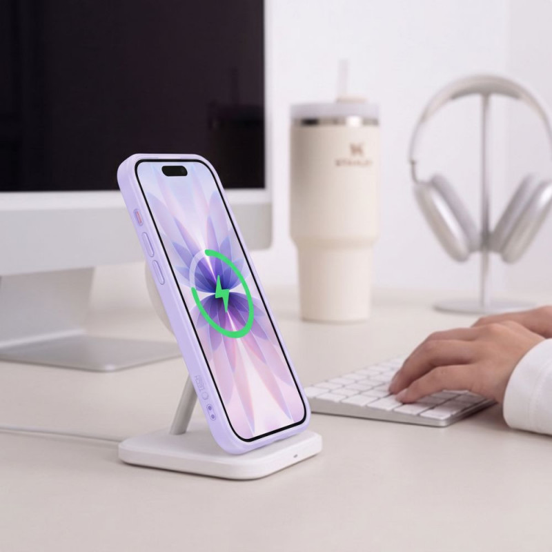 Tech-Protect MagPeak MagSafe CC Case for Apple iPhone 17, Matte Lavender
