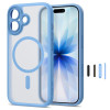 Tech-Protect MagPeak MagSafe CC Case for Apple iPhone 17, Matte Mist Blue