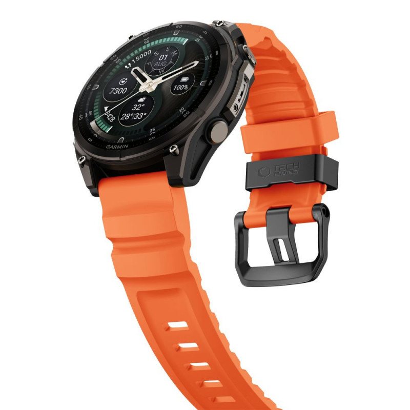 Tech-Protect Motion Garmin Fenix 5X / 5X Plus / 6X / 6X Pro / 7X / 8 / 8 Pro / 9 / 9 Pro Watch Strap (47 mm), Signal Orange