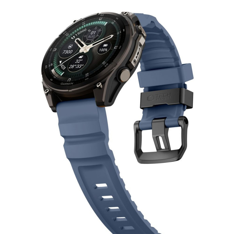 Tech-Protect Motion Garmin Fenix 5X / 5X Plus / 6X / 6X Pro / 7X / 8 / 8 Pro / 9 / 9 Pro Watch Strap (51 mm), Nautical Blue