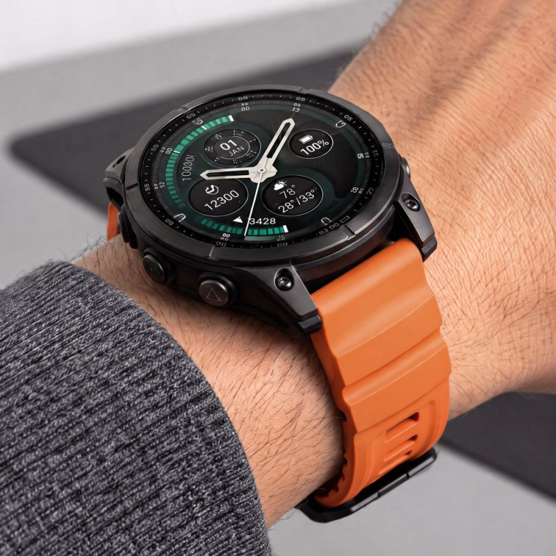 Tech-Protect Motion Garmin Fenix 5X / 5X Plus / 6X / 6X Pro / 7X / 8 / 8 Pro / 9 / 9 Pro Watch Strap (51 mm), Signal Orange