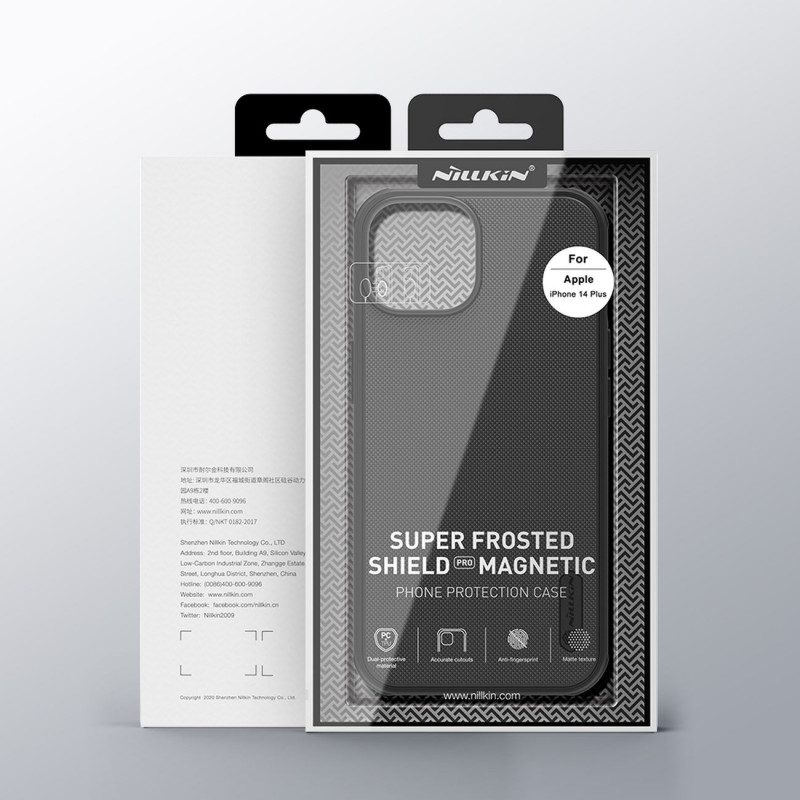 Nillkin Super Frosted Shield Pro Magnetic MagSafe Case for Apple iPhone 14 Plus / 15 Plus, Black