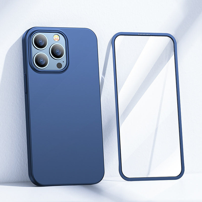 Joyroom 360 Full Case + Tempered Glass for Apple iPhone 13 Pro Max, JR-BP928, Blue