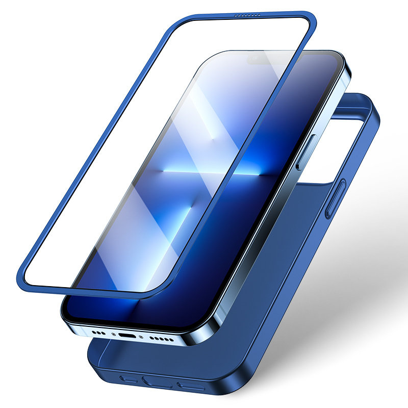 Joyroom 360 Full Case + Tempered Glass for Apple iPhone 13 Pro Max, JR-BP928, Blue