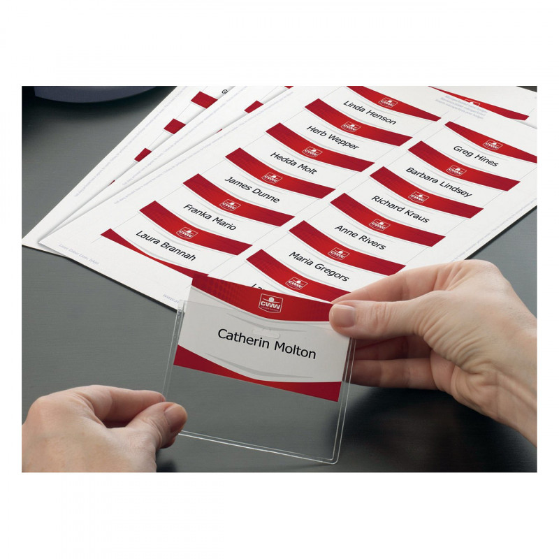 Avery Zweckform L4727-20 self-adhesive name badge labels, 90 x 54 mm, white
