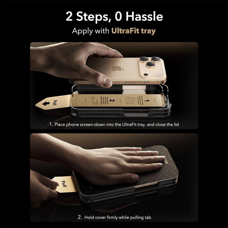 ESR UltraFit Armorite Pro Tempered Glass Screen Protector with Glass by Corning for Apple iPhone 17 Pro Max, ESR928