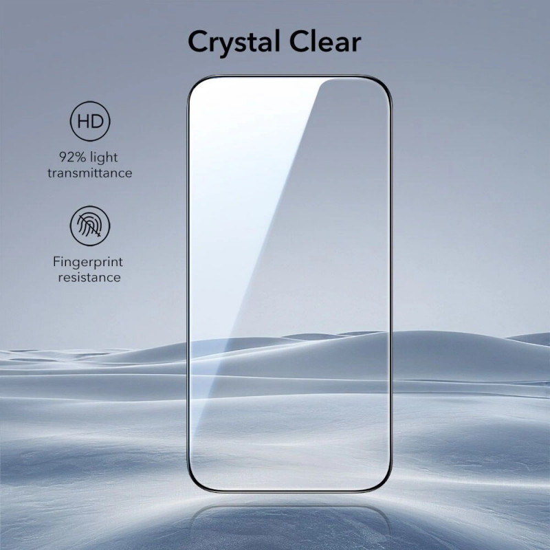 ESR UltraFit Tempered Glass Screen Protector for Apple iPhone 17 Pro Max / 18 Pro Max, ESR925, Clear (2 pcs)