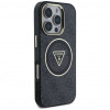 Guess GUHMP16LHG4PRTGK IML Metal Glitter 4G Circle Triangle MagSafe Case for Apple iPhone 16 Pro, black