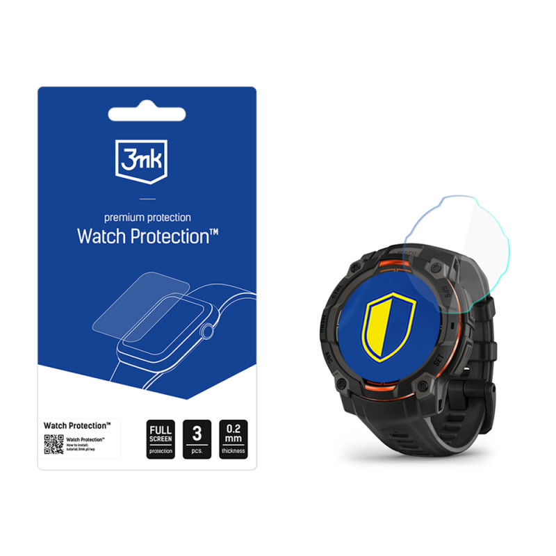 3MK FlexibleGlass Watch Garmin Instinct 3 45 mm hybrid screen protector