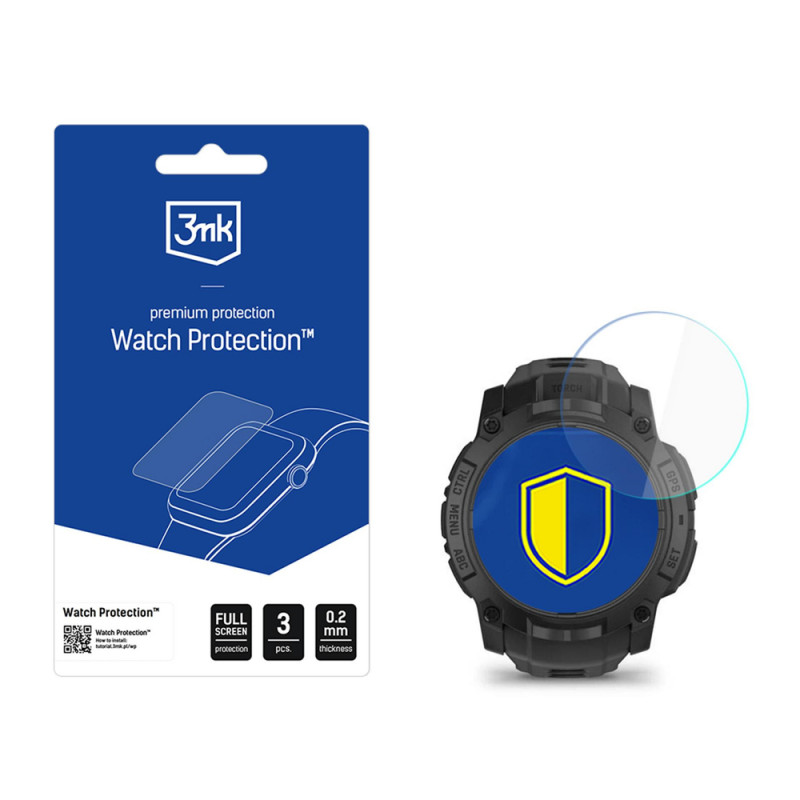 3MK FlexibleGlass Watch Garmin Instinct 3 Tactical Edition 50 mm hybrid screen protector
