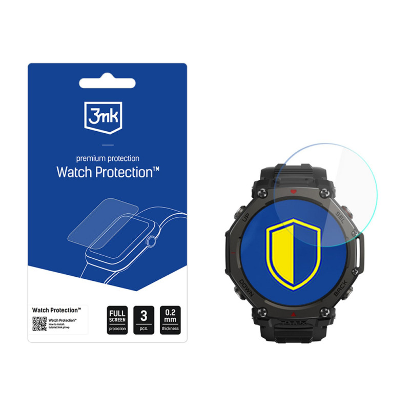 3mk FlexibleGlass Watch hybrid screen protector Amazfit T-Rex 3 Pro 48 mm