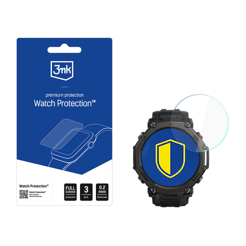 3mk FlexibleGlass Watch hybrid screen protector Amazfit T-Rex 3 Pro 44 mm