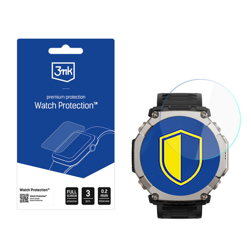 3MK FlexibleGlass Watch hybrid screen protector for Amazfit T-Rex Ultra 2