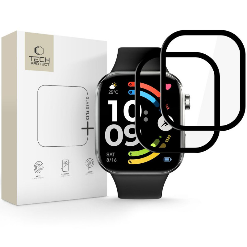 Tech-Protect Glass Flex+ Xiaomi Redmi Watch 6 Hybrid Glass, Black (2 pcs)