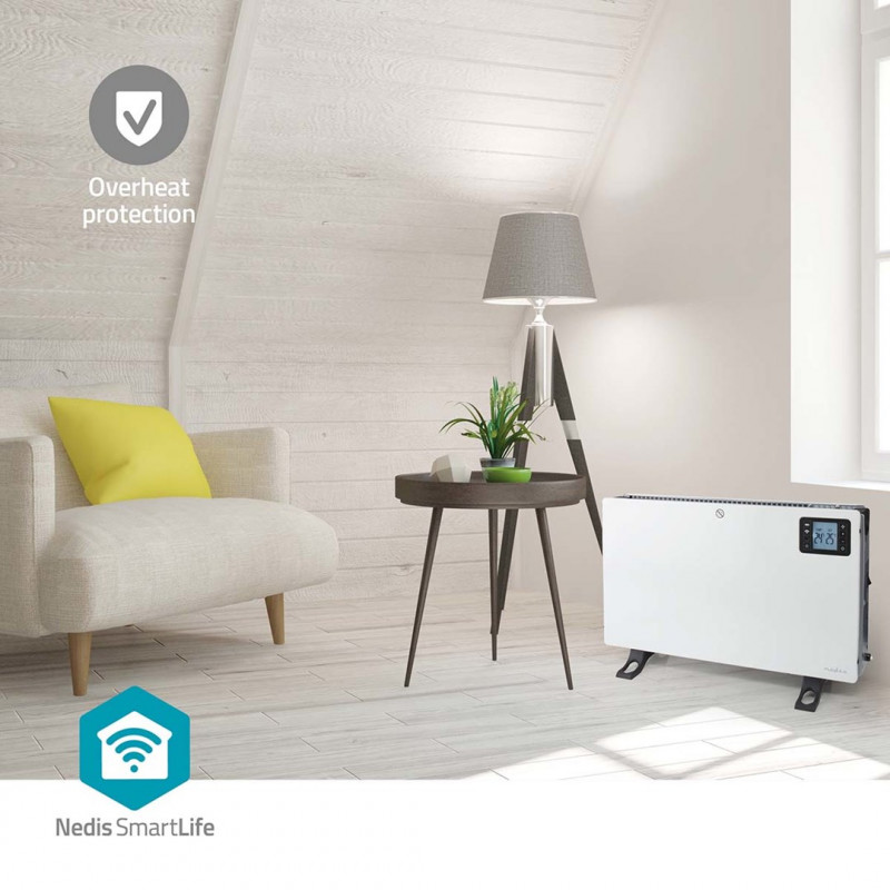 Nedis SmartLife HTCO50WTW Electric Heater, 2000 W, White