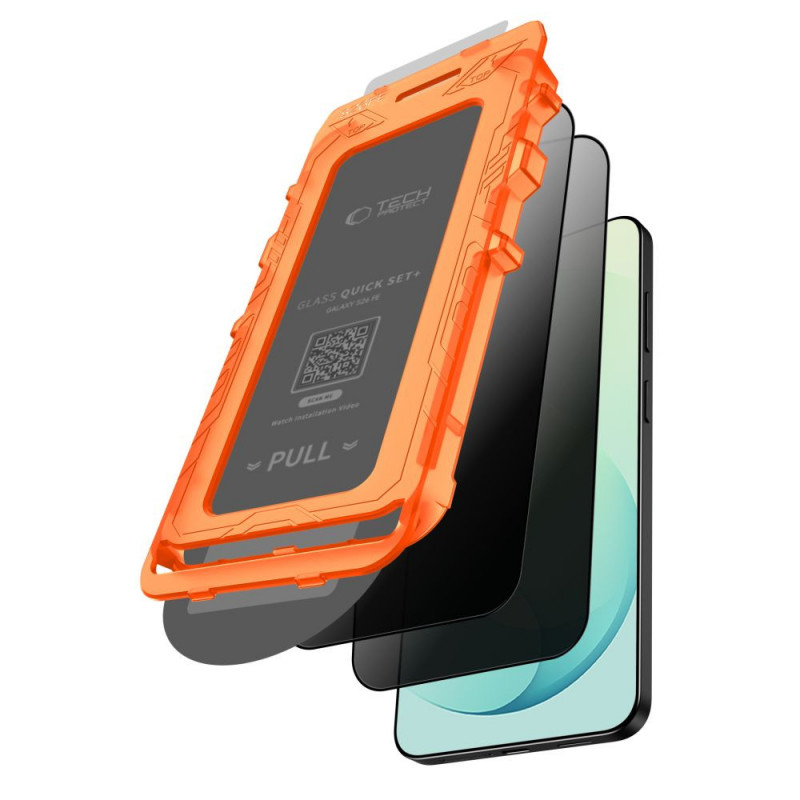 Tech-Protect Quick Set Spy+ Privacy Tempered Glass Samsung Galaxy S26 FE (2 pcs)