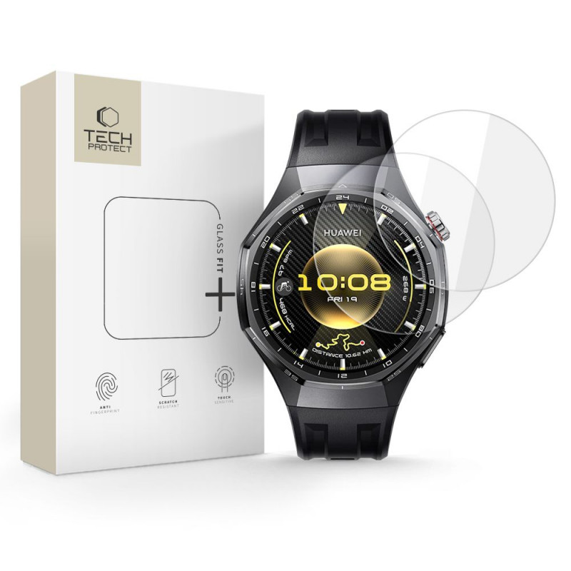 Tech-Protect Glass Fit+ Tempered Glass for Huawei Watch GT 6 Pro 46mm, Clear (2 pcs)