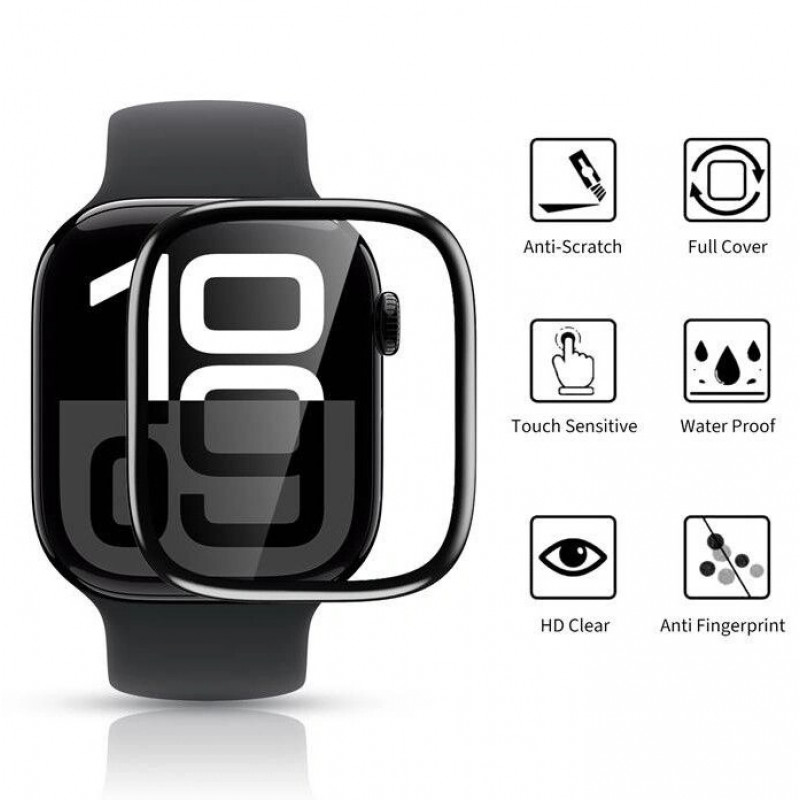 Tech-Protect Glass Flex+ THP4226 Hybrid Glass for Huawei Watch Fit 3 / 4 (2 pcs), Black