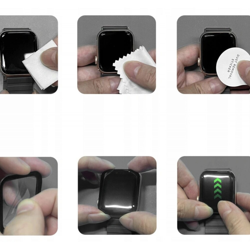 Tech-Protect Glass Flex+ THP4226 Hybrid Glass for Huawei Watch Fit 3 / 4 (2 pcs), Black