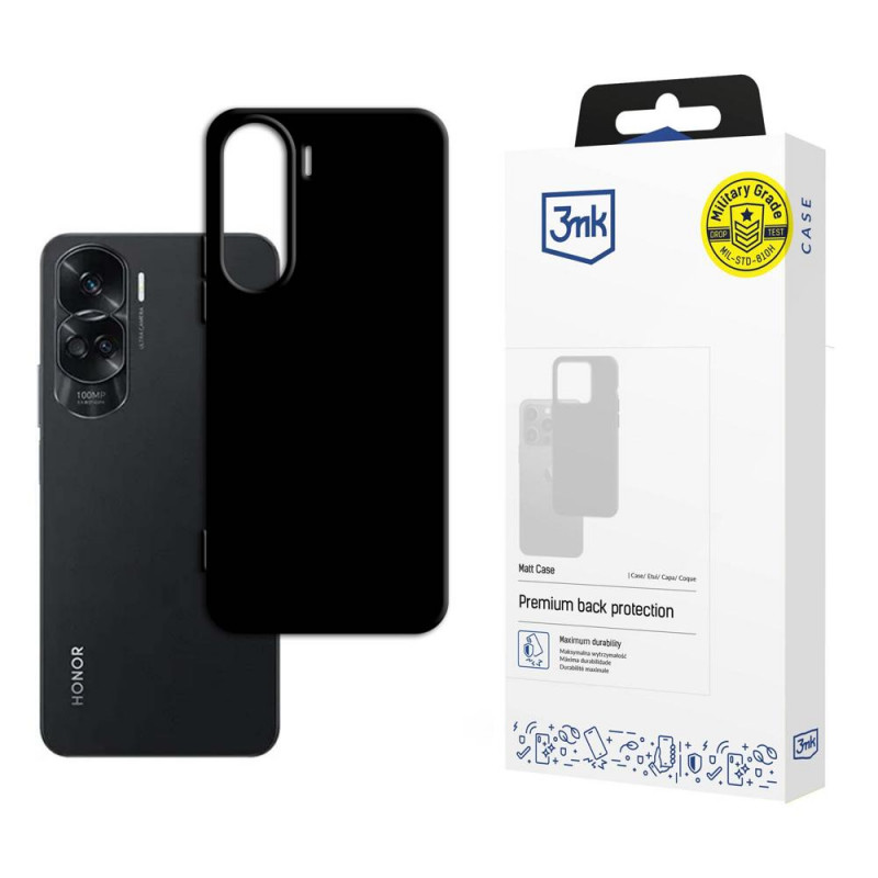 3MK Matt Case for Honor 90 Lite, Black