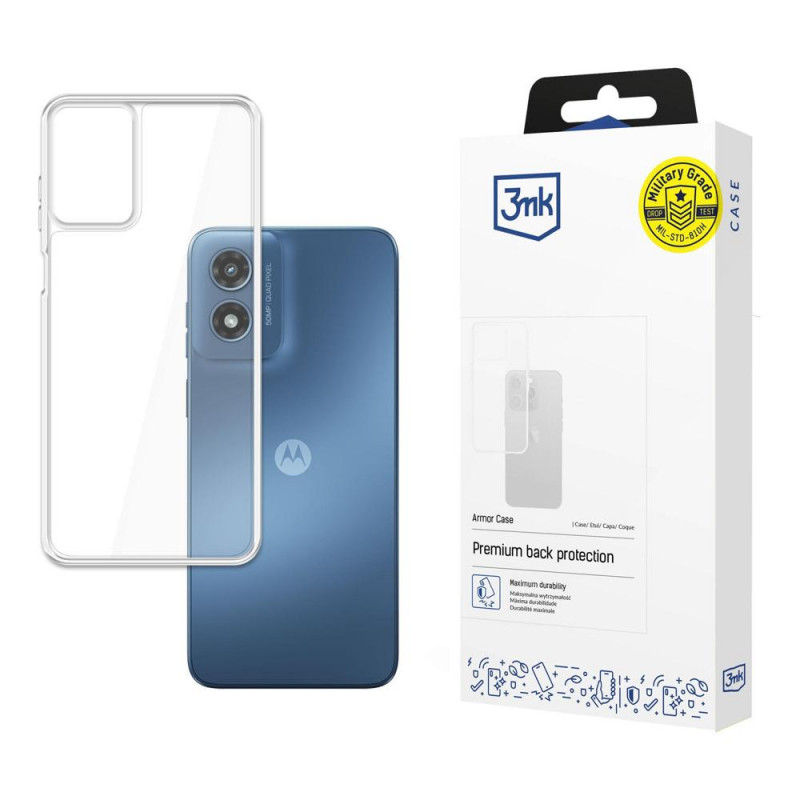 3MK Armor Case smartphone case for Motorola Moto G Play 2024, transparent