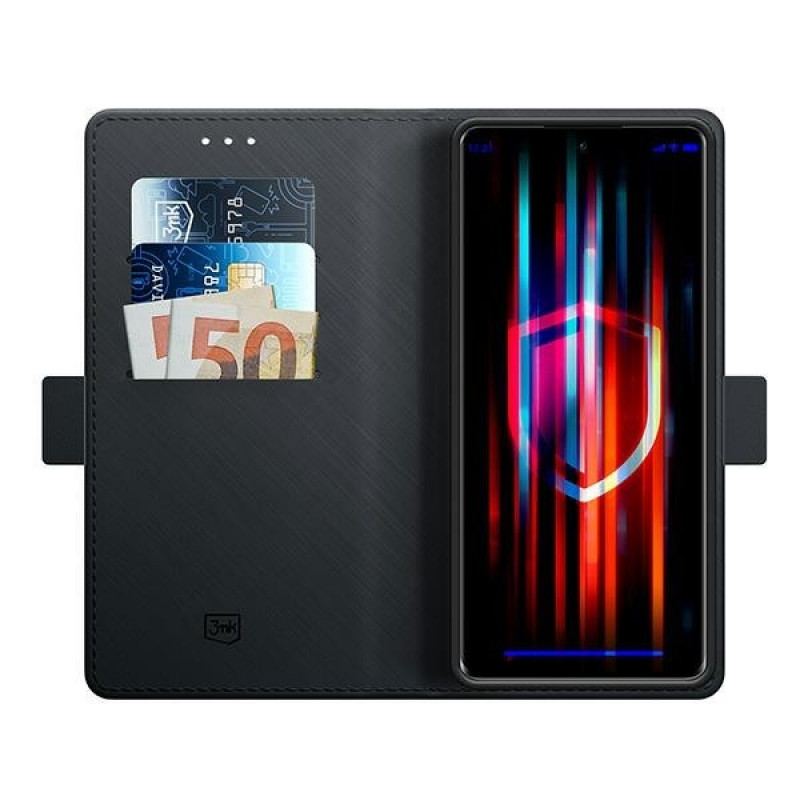 3MK Wallet Case wallet case for Oppo Reno 10 Pro 5G, black
