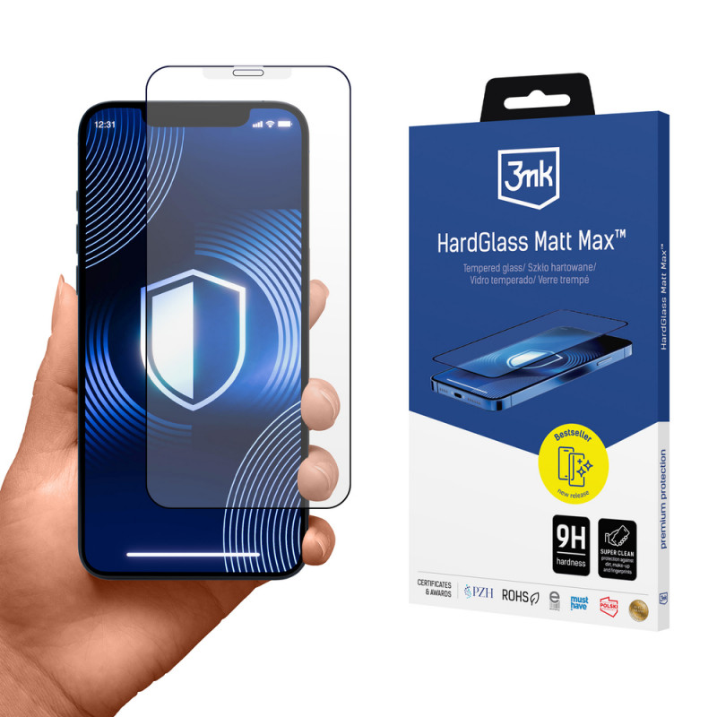 3MK HardGlass Matt Max tempered glass screen protector for Apple iPhone XS Max / 11 Pro Max, matte