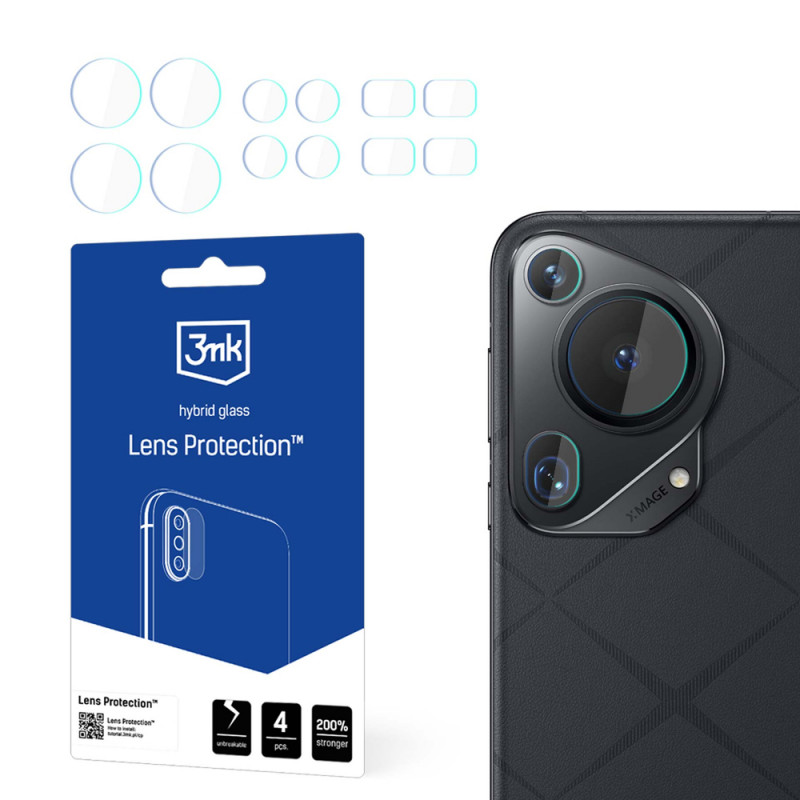 3MK Lens Protection hybrid glass camera lens protector for Huawei Pura 70 Ultra (4 pcs)