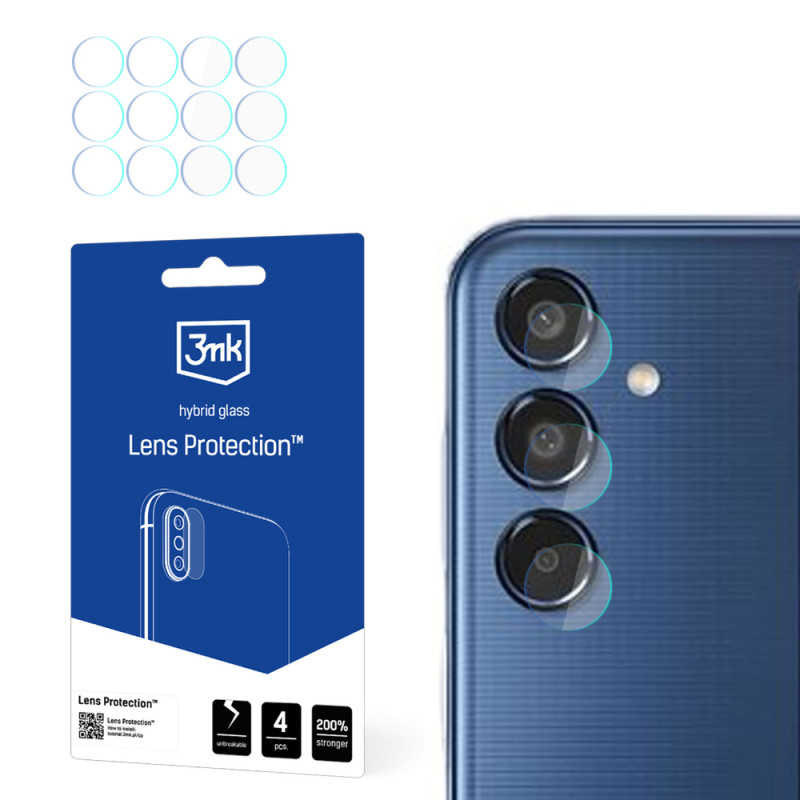 3MK Lens Protection 3MK6066 hybrid glass camera lens protector for Samsung Galaxy M35 (4 pcs)