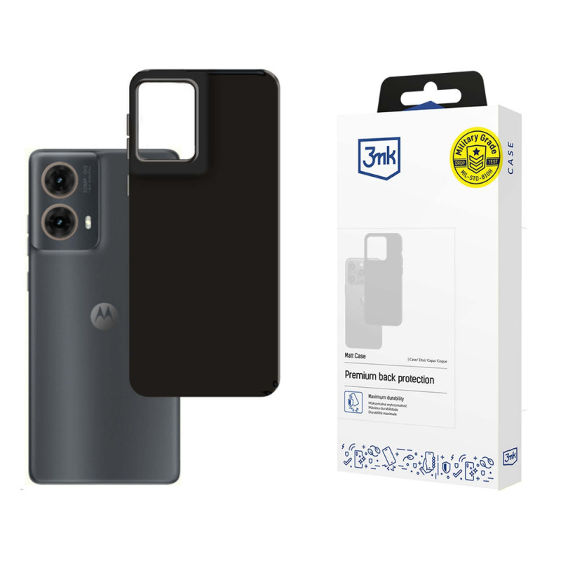 3MK Matt Case Motorola Moto G85, Black