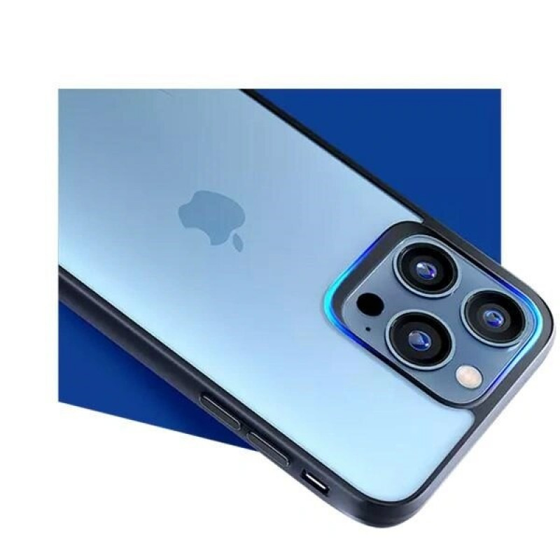 3mk Satin Armor Case+ for Apple iPhone 16 Plus, Transparent with Black Frame