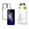 3mk Satin Armor Case+ for Apple iPhone 16 Pro Max, Transparent with Black Frame