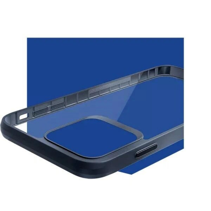 3mk Satin Armor Case+ for Apple iPhone 16 Pro Max, Transparent with Black Frame