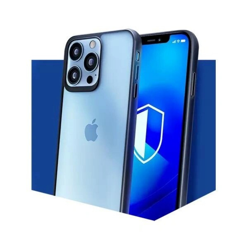 3mk Satin Armor Case+ for Apple iPhone 16 Pro Max, Transparent with Black Frame