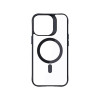 3mk Satin Armor MagCase with MagSafe for Apple iPhone 16 Pro, Clear with Black Frame