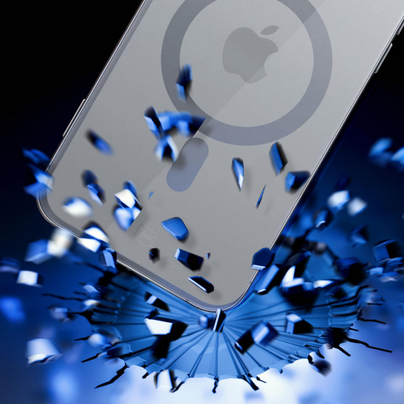 3mk Satin Armor MagCase with MagSafe for Apple iPhone 16 Pro, Clear with Black Frame