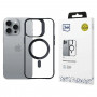 3mk Satin Armor MagCase with MagSafe for Apple iPhone 16 Pro Max (W-3SAMaCa-AiP16PM-0), Clear with Black Frame
