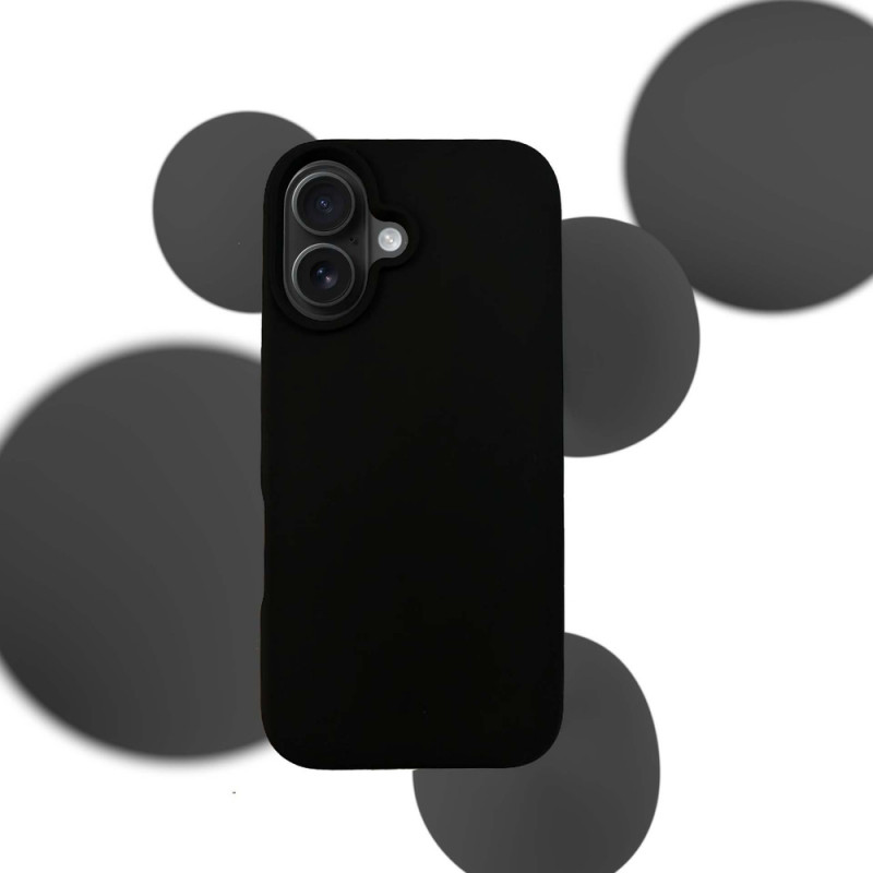 3mk Silicone Case for Apple iPhone 16 Plus, Black