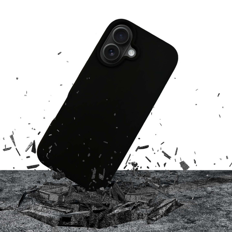 3mk Silicone Case for Apple iPhone 16 Plus, Black